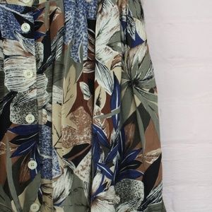 Vintage Skirts - earth tone tropical skirt Vintage Skirts - earth tone tropical skirt